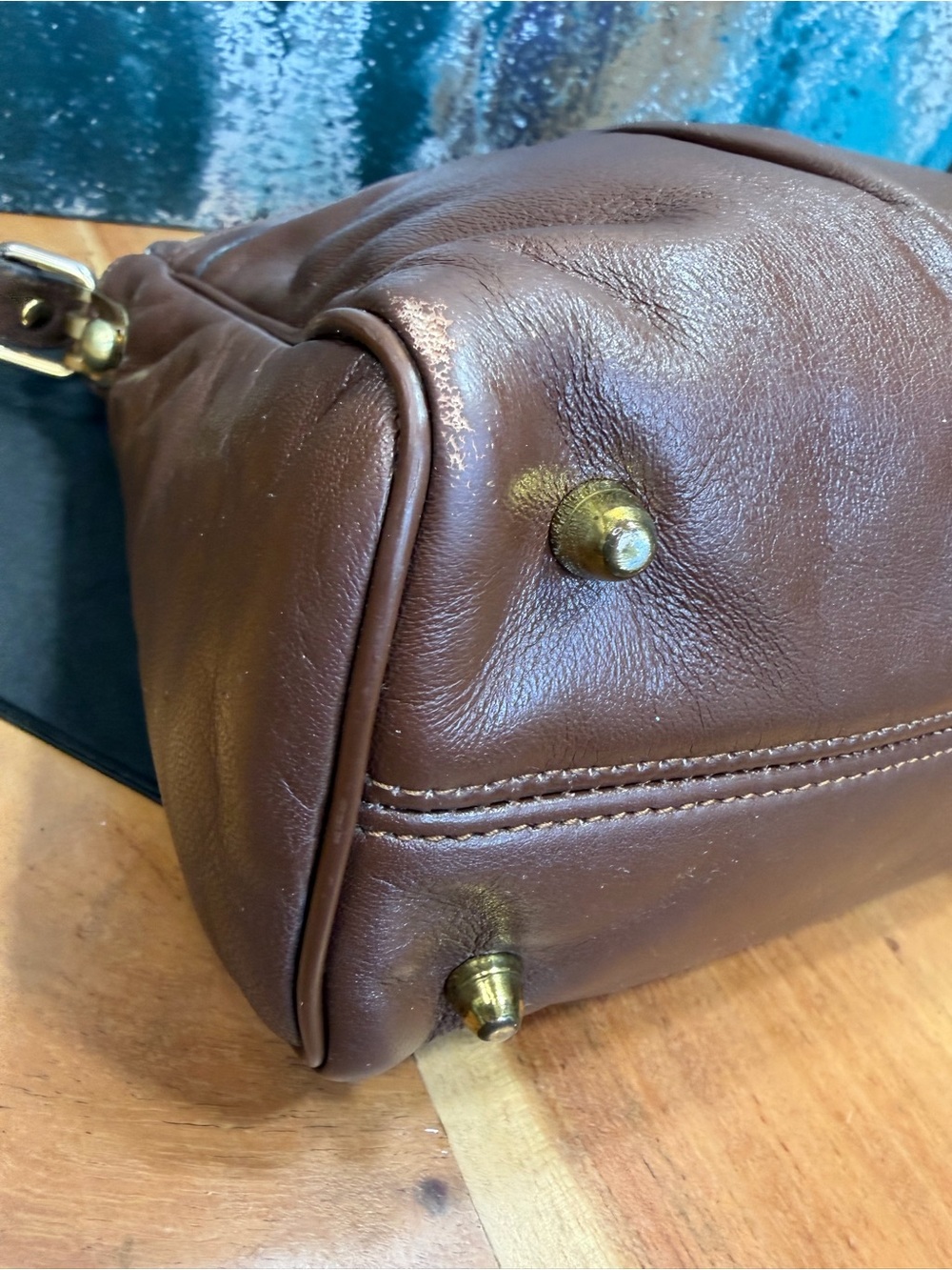 Etienne Aigner Vintage Old Money Brown Leather Shoulder Bag (GVC) - Picture 12 of 14